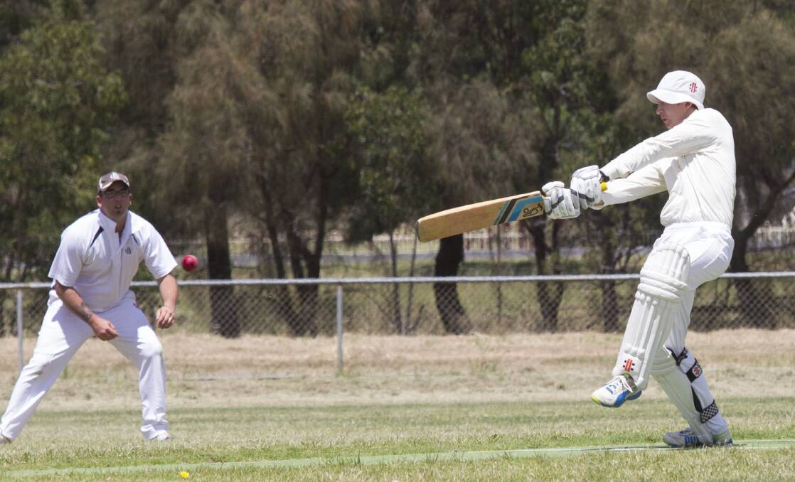 CUT: Ben Boatman gets on the back foot during a B Grade game earlier in the season. Pictures: Peter Pickering