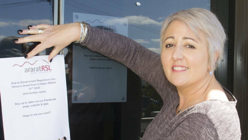 HARD SLOG AHEAD: Greater Ararat Business Network president and Ararat RSL manager Maria Whitford says JobKeeper would need to last until December to help her workplace get back on its feet.