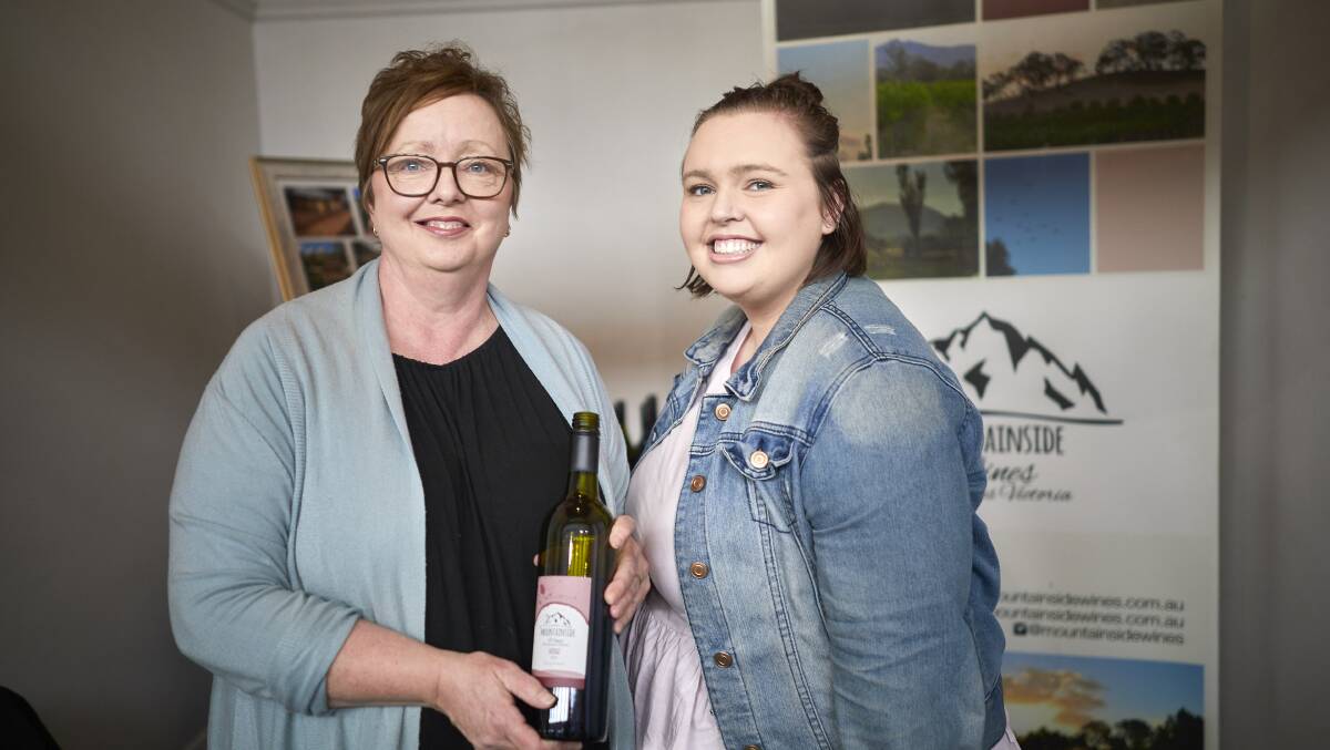 Kate and Jane Gonion from Mountainside Wines at last year's event. Picture: Luka Kauzlaric
