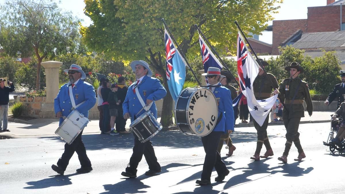 Anzac Day march in Stawell, 2017. Picture: Peter Pickering. 