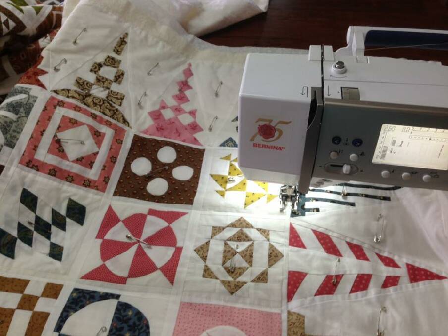Quilt in the making: Stawell Quilters Inc. member Delwyn Rickard's quilt in the making. Quilts can take between one day to a few years to make. Picture: supplied. 