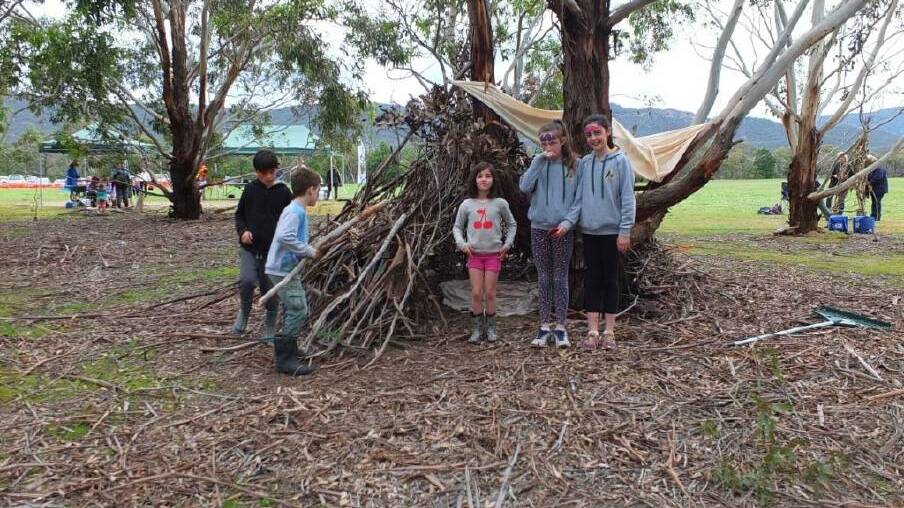 CREATIVE: One of the Wildlife Art Museum of Australia's afternoon nature play sessions. Picture: Anthony Piovesan 