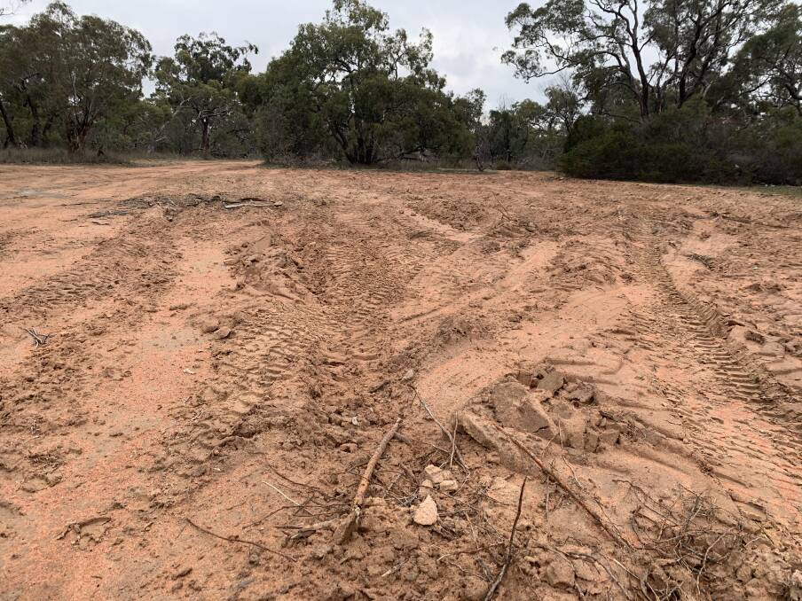 Ripped up: In the past month, access roads near Lake Fyans were allegedly altered by a group of unknown people. The unauthorised work has angered a group of nearby residents. Picture: BEN FRASER