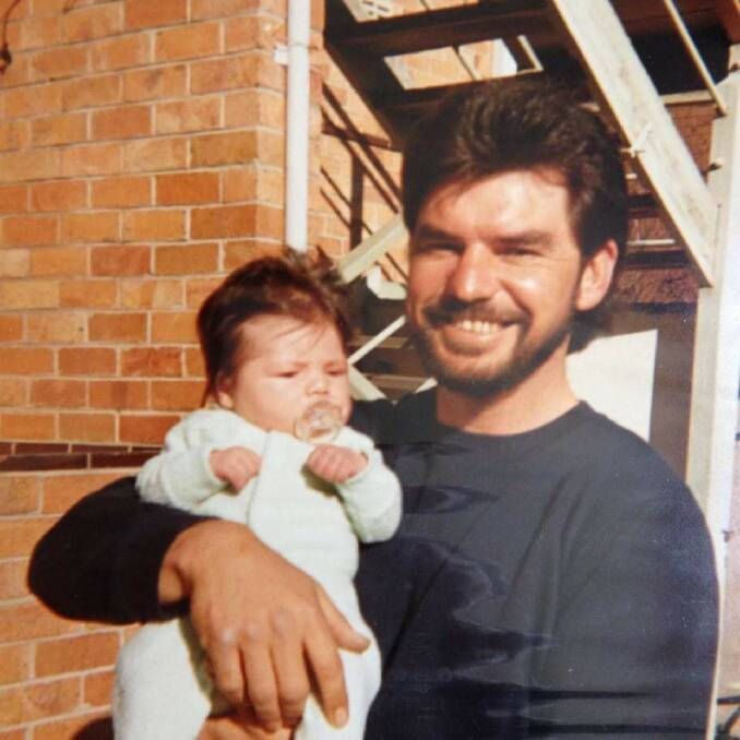 OLD DAYS: Larry with his daughter Sam. Picture: CONTRIBUTED