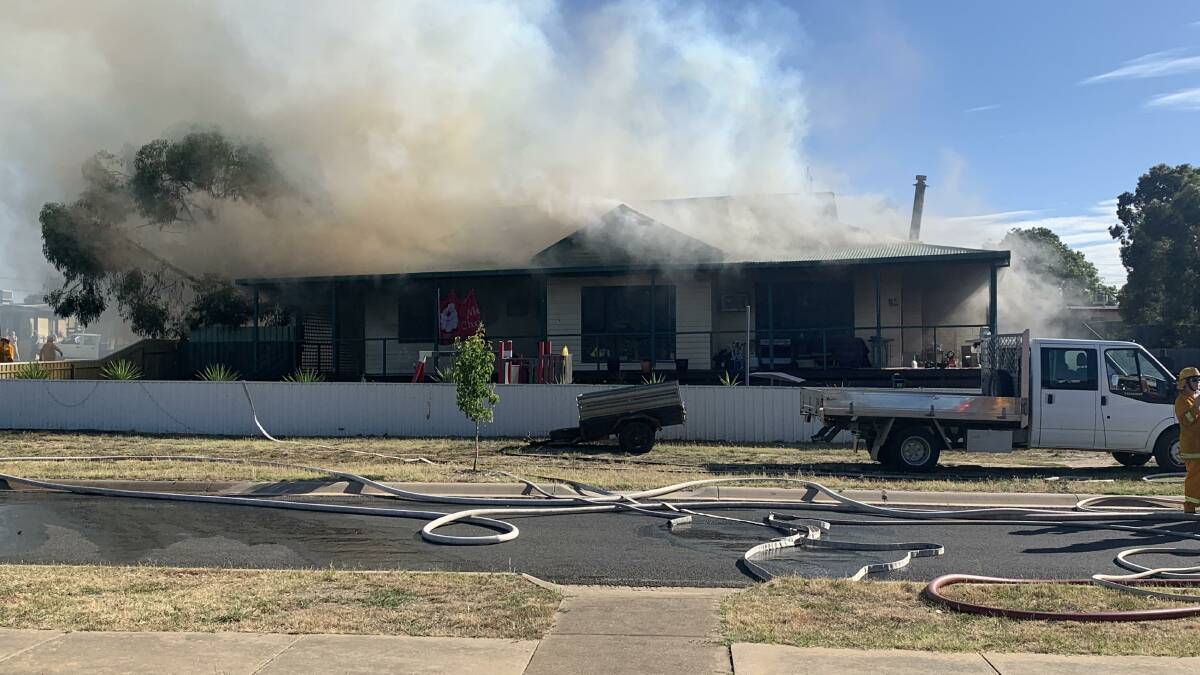 Shock: A house fire in Stawell. Picture: BEN FRASER
