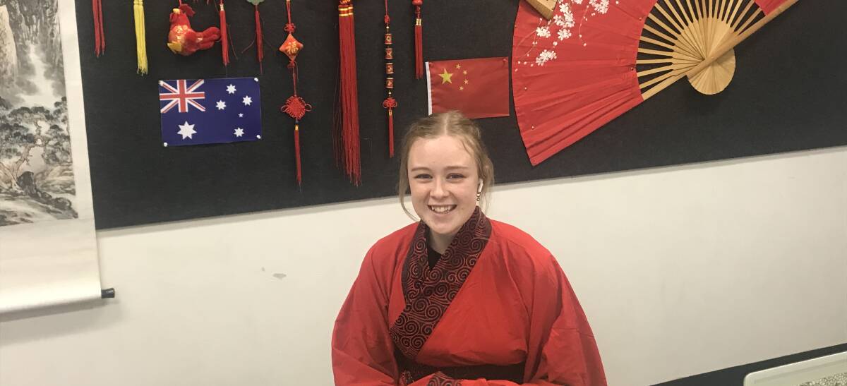 OFF TO THE NATIONALS: Stawell Secondary College Year 11 student Abbey Johnson placed forth in the statewide Chinese language competition. Picture: SUPPLIED