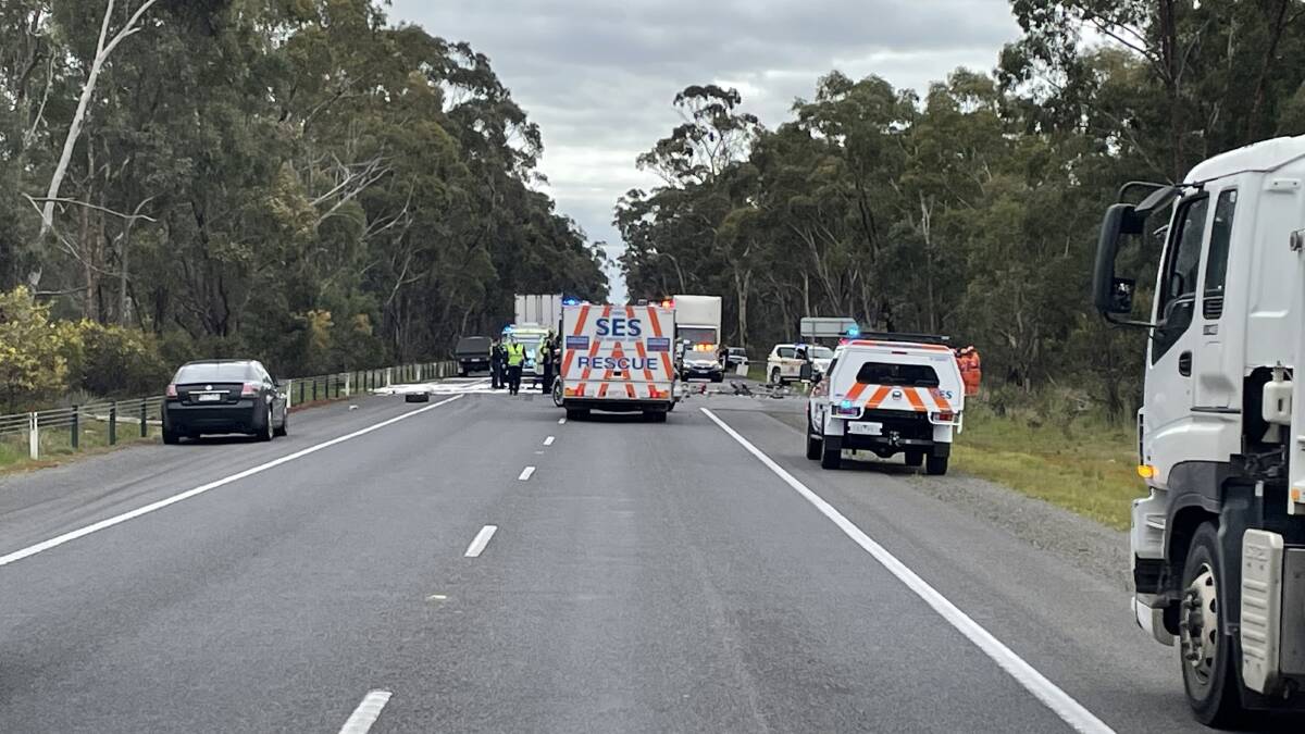 TRAGEDY: A Dartmoor trucker driver was charged following a fatal crash on the Western Highway on Tuesday. Picture: BEN FRASER