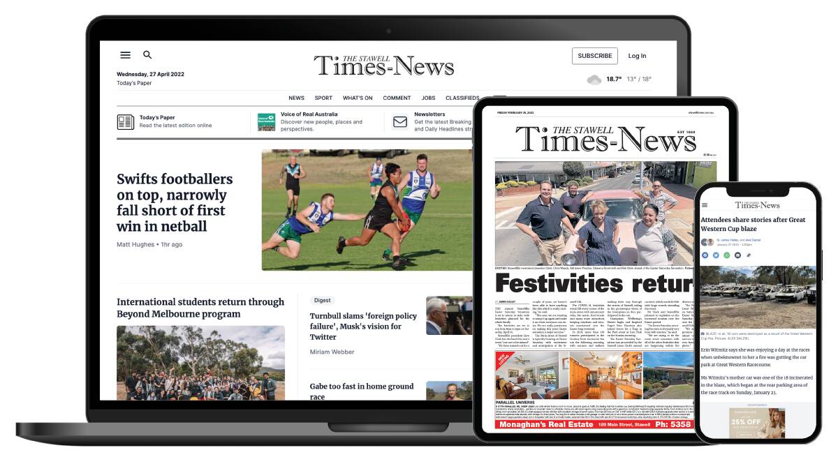 Welcome to your new Stawell Times-News website
