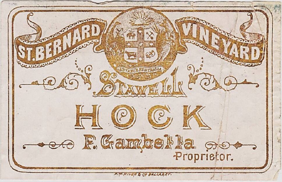 Pietro 'Peter' Gambetta started Stawell's first vineyard, St Bernards, on Campbell's Bridge Road. Picture supplied