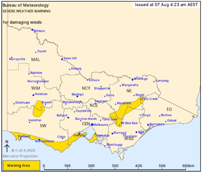 BOM issues severe weather warning for Northern Grampians