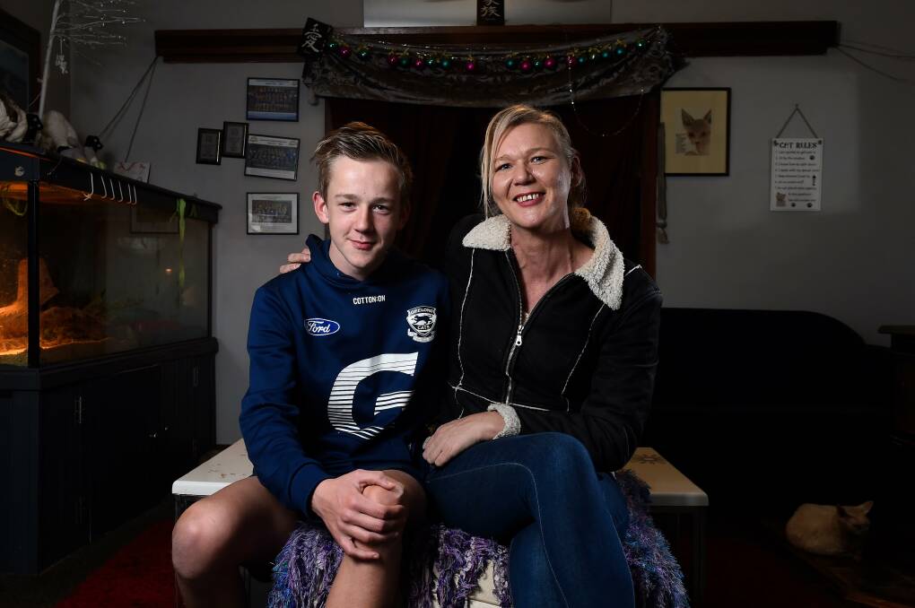 BLAYZE OF GLORY: Tracey Morey had her life saved by her son, Blayze. Picture: Adam Trafford.