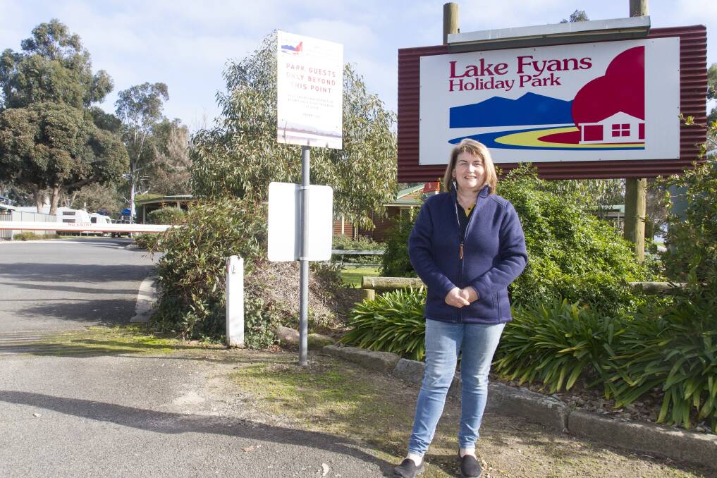 Lake Fyans Holiday Park's manager Janine Palensky says the park has felt the impact of the borders closing. Picture: PETER PICKERING