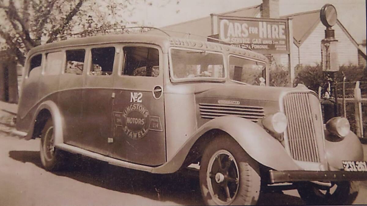 HISTORY: In 1935 Frederic Charles Kingston acquired the Stawell - Halls Gap passenger and mail service which was operating two straight Buick 11 seaters. Picture: STAWELL HISTORICAL SOCIETY