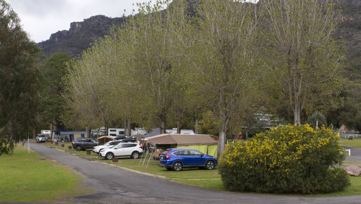 Holiday makers in Halls gap over the September school holidays. Picture: PETER PICKERING