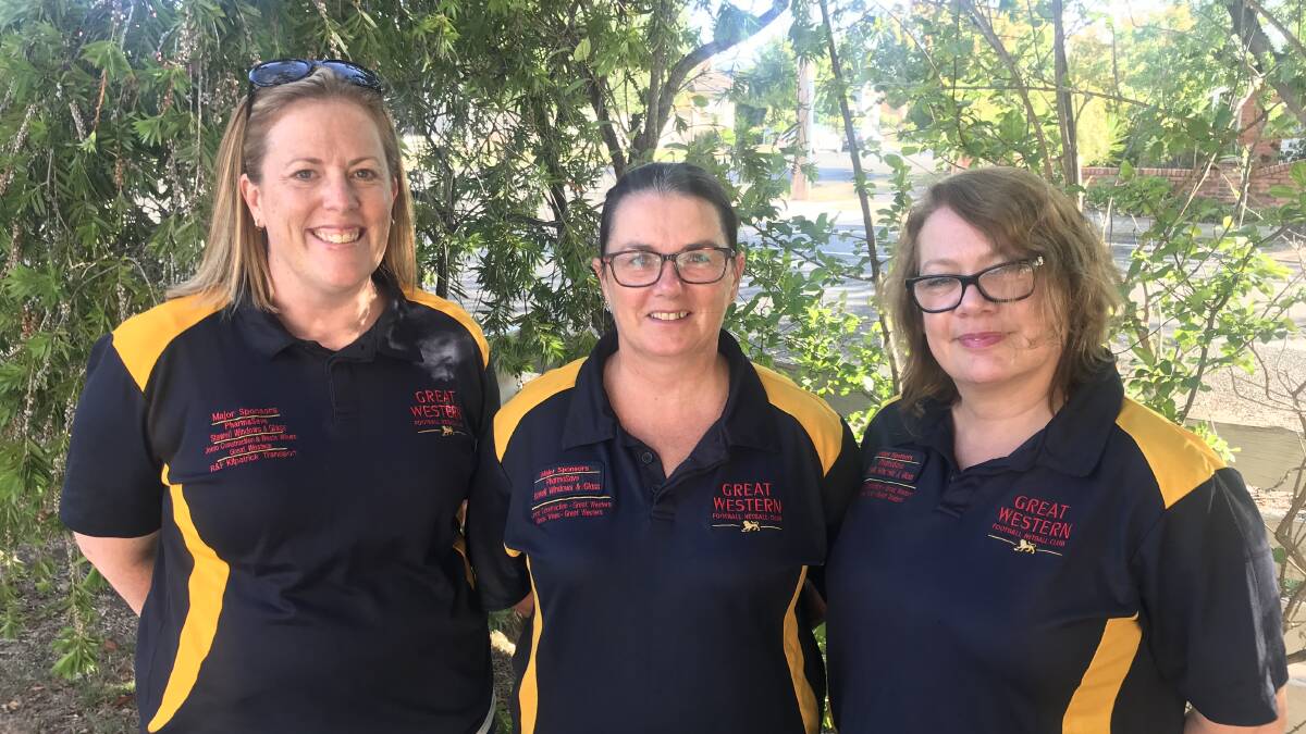 EXECUTIVE: Great Western's secretary Kerrie Ryan, president Tracey McCartney and treasurer Astrid Barry are the club's first all-female executive. Picture: CASSANDRA LANGLEY 