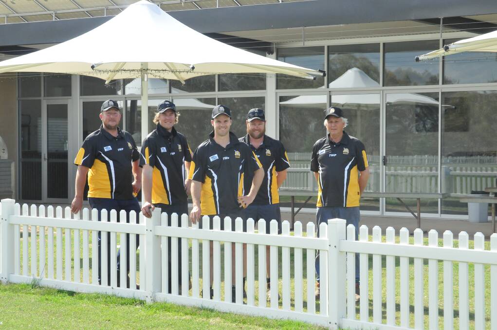 READY: Marnoo Cricket Club's volunteers Armand Duxson, Jack McAllister, Brylie Cameron, Darcy Cameron and Andrew McAllister are working with others to put the final touches on the venue. Picture: CASSANDRA LANGLEY