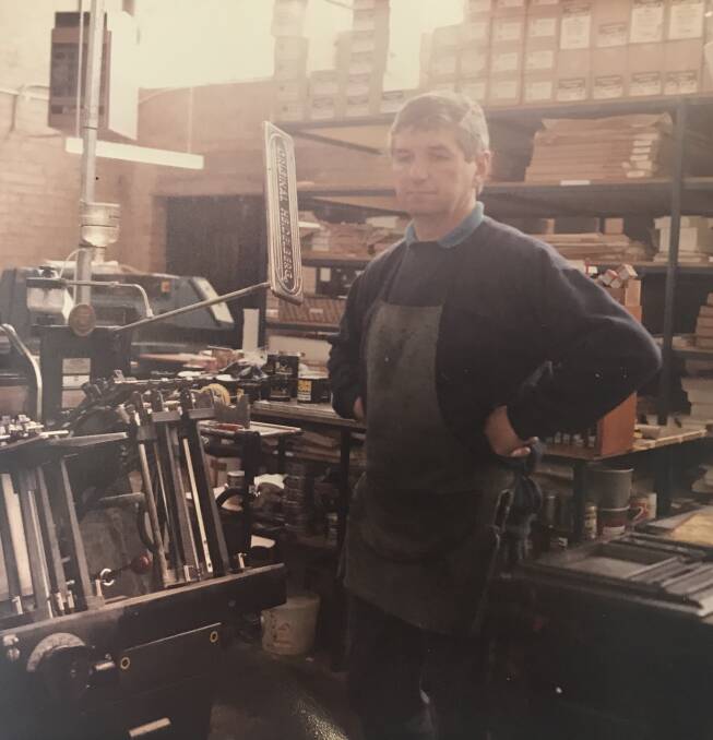 PRINTER: John Dalziel spent more than 40 years in the printing industry, starting with 30 years at The Stawell Times-News. Picture: CONTRIBUTED