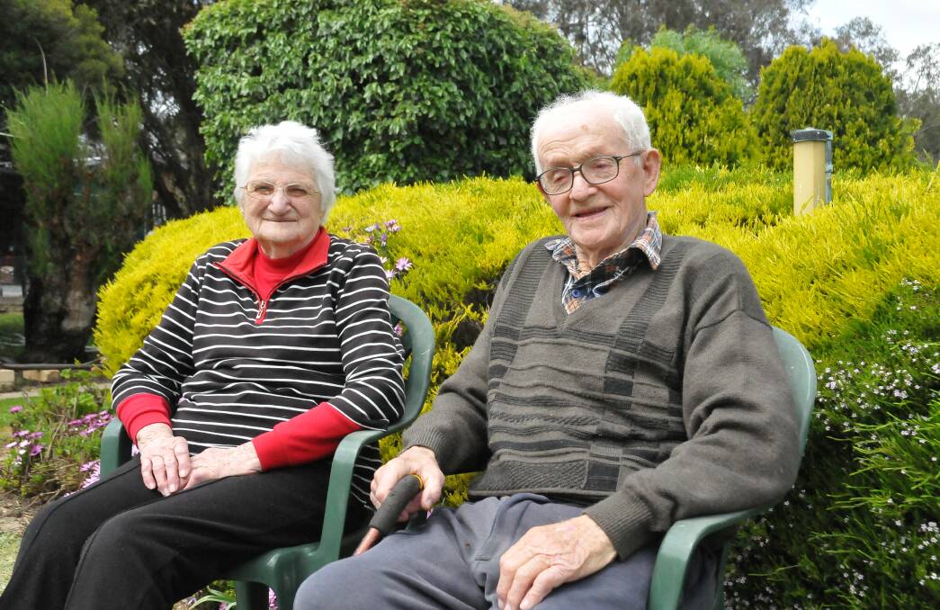 CELEBRATION: Norma and Laurie Hannett is looking forward to celebrating his 100 birthday on October 21. Picture: CASSANDRA LANGLEY