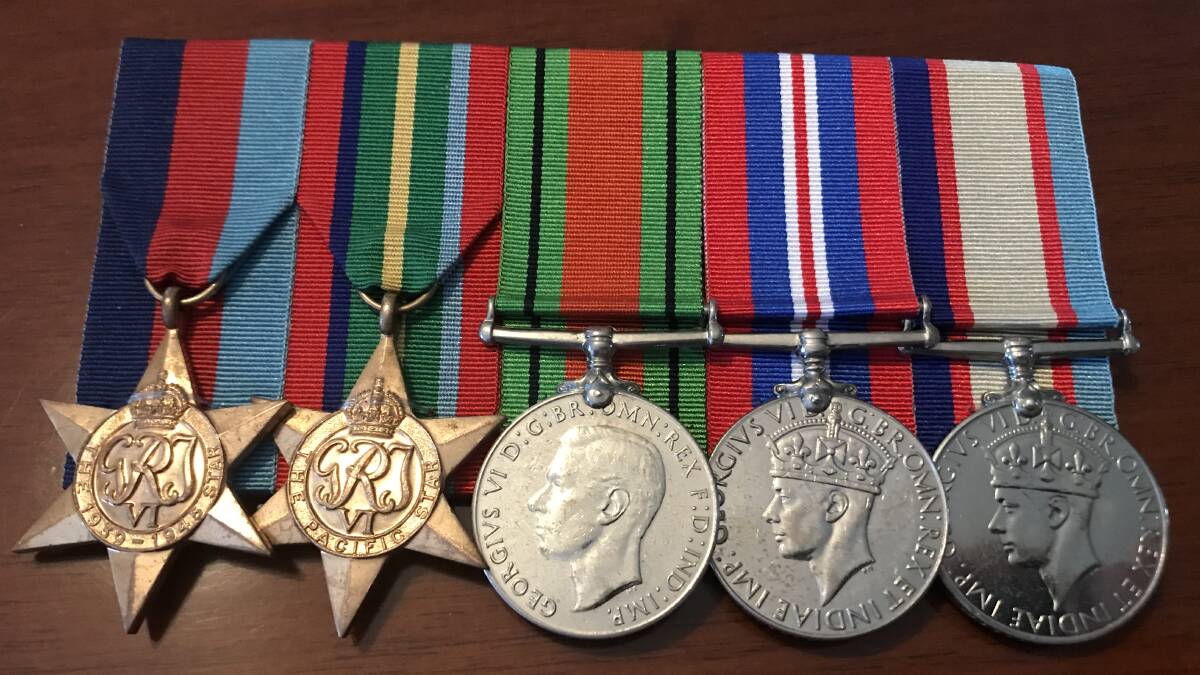 MEDALS: Stan Illig's war medals are a proud piece of the Illig family history.
