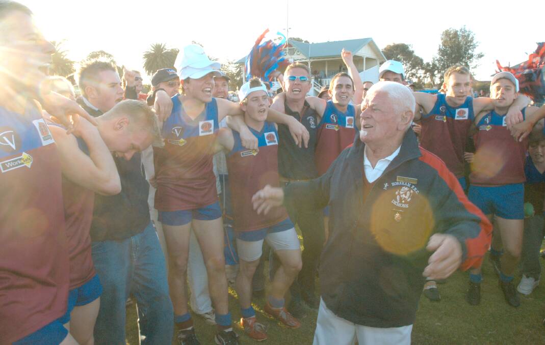 BEGINNINGS: Horsham Demons were thrilled to win the 2003 premiership which was the start of a history-making journey for the club. 