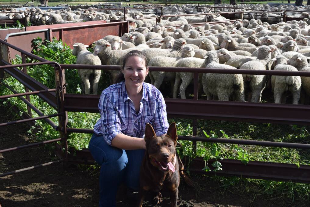 FUTURE: Megan Cooper, with her dog Hugo, is setting herself up for a future in agriculture. Picture: CONTRIBUTED