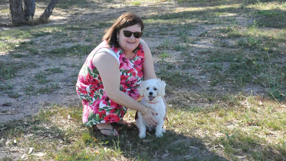 READY TO RUN: Rosanne Baird and Oscar are looking forward to the new dog park at Stawell. Picture: CASSANDRA LANGLEY