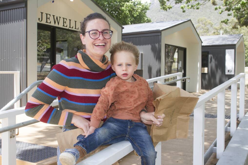 LATE NIGHT SHOPPING: Carly Flecknoe and Joseph are looking forward to grabbing some bargains at the Halls Gap late night shopping event. Picture: PETER PICKERING