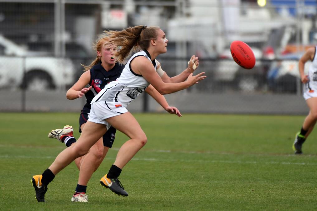 LEADER: Greater Western Victoria Rebels Girls' Ella Wood in action earlier this year. Picture: KATE HEALY