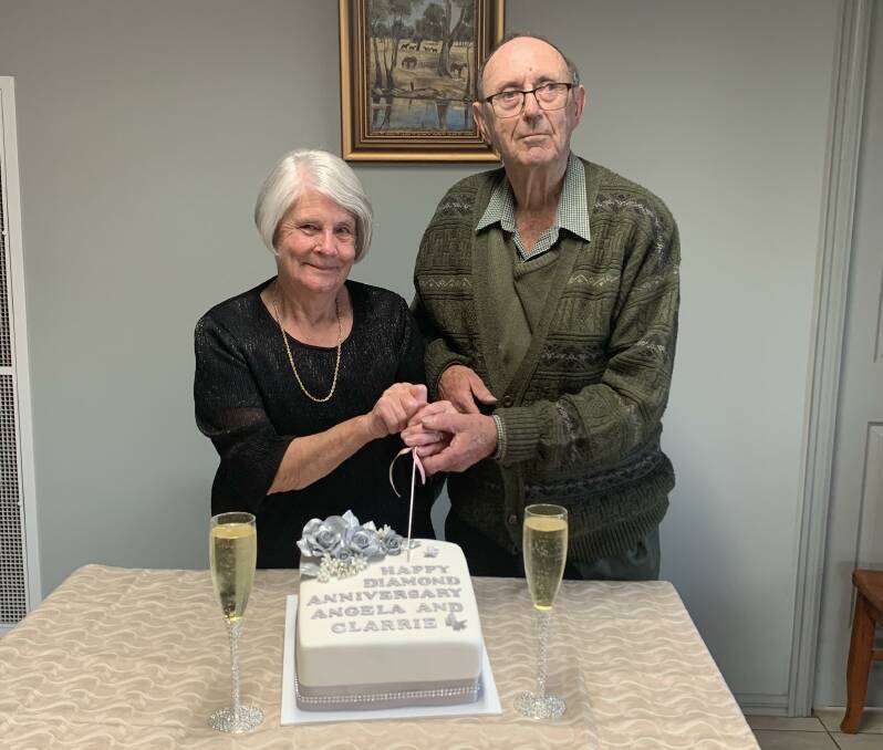 CELEBRATION: Angela and Clarrie King celebrated their 60th wedding anniversary with a small celebrtaion at home. Picture: CONTRIBUTED
