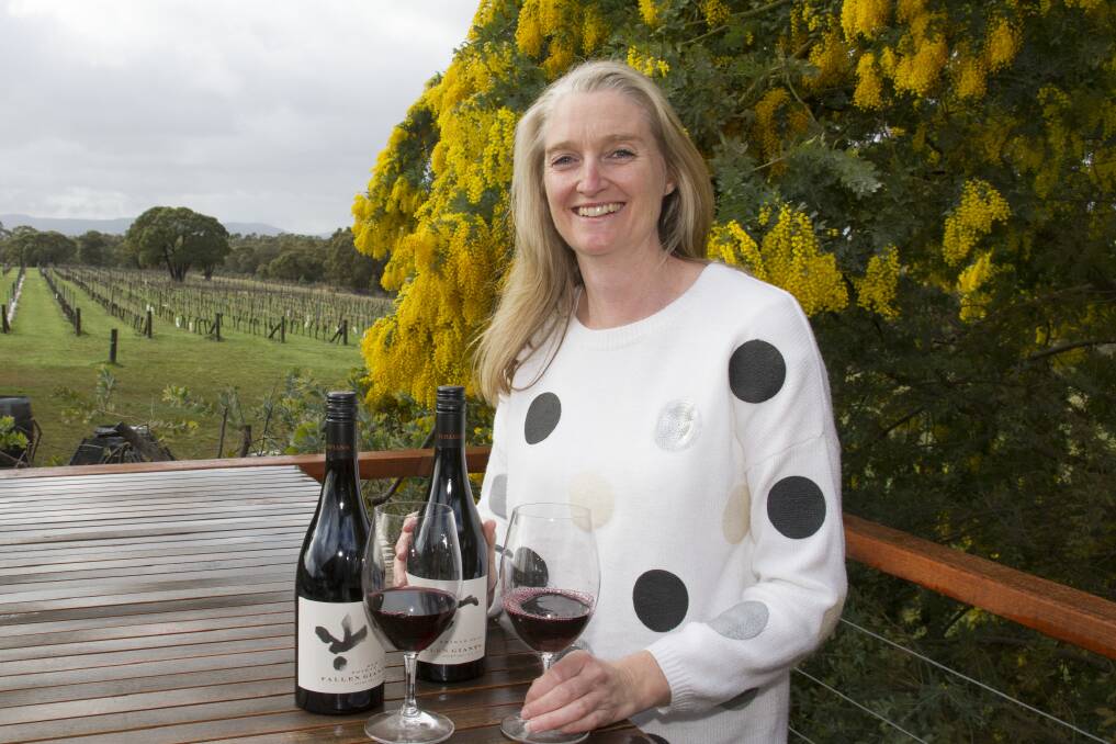 HOST: Fallen Giants Winery's Rebecca Drummond is ready to welcome guests to the pop-up event on Friday. Picture: PETER PICKERING