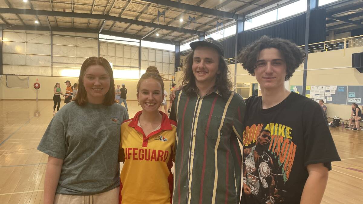 READY: Stawell Secondary College's Sam Kelleher, Logan Gibson, Jemma Peters and Josh Pavey are looking forward to this week's deb ball. Picture: CASSANDRA LANGLEY