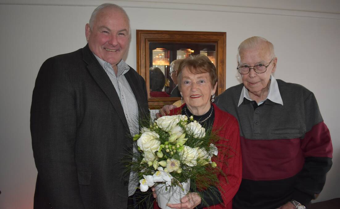 SPECIAL OCCASION: Northern Grampians Shire Council Mayor Kevin Erwin visited Lurline and Clarence Raven for their 60th Wedding Anniversary. Picture: CONTRIBUTED