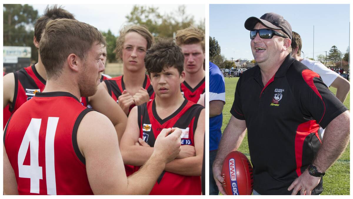 APPOINTED: Blair Hart and Rhett Mellor will coach the under-17 and under-14 sides respectively at Stawell Warriors in 2019.