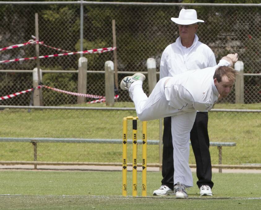 WATCHFUL EYE: Grampians Cricket umpires keep a watchful eye on proceedings during the matches. Picture: PETER PICKERING