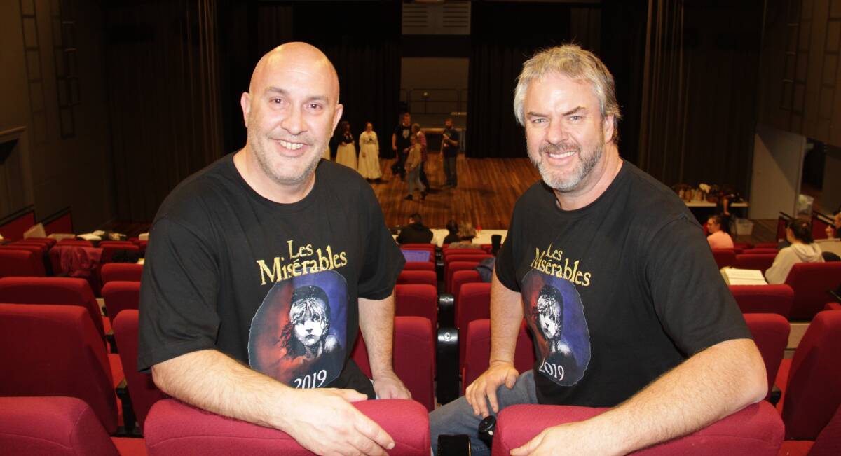 REHEARSALS: Stephen Armati will play Jean Valjean while Russell Purdie takes on the character of Javert in Ararat Musical Comedy Society's 2019 production of Les Miserables at Ararat Town Hall in June.