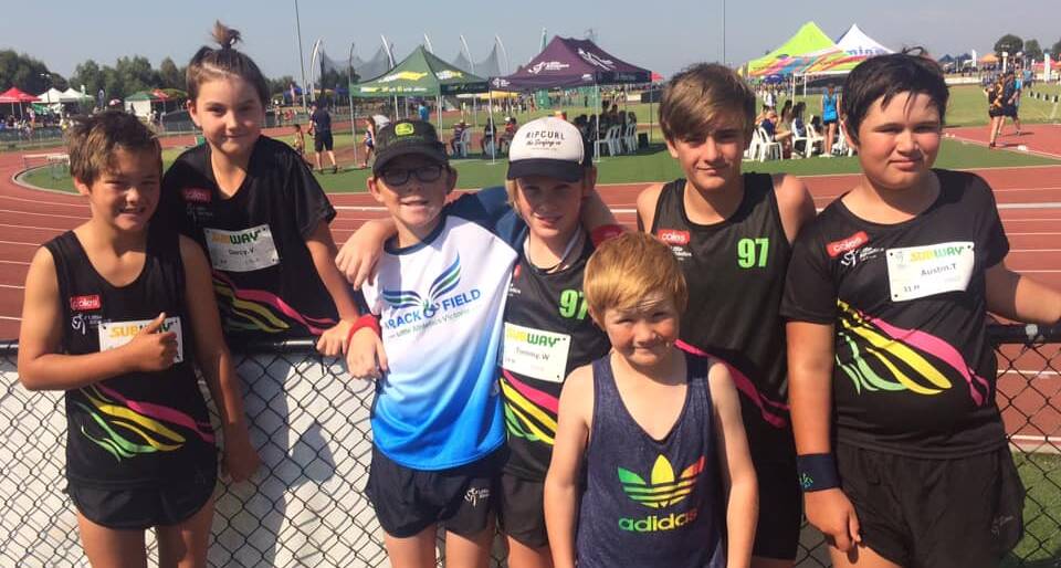 STATE CHAMPIONSHIPS: Stawell Little Athletics Club's representatives at the championships in Cranbourne at the weekend. Picture: CONTRIBUTED
