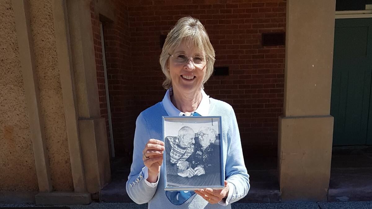 Judy Martin with a picture of her loved Ma and Pa Aston in Landsborough. Picture: CONTRIBUTED