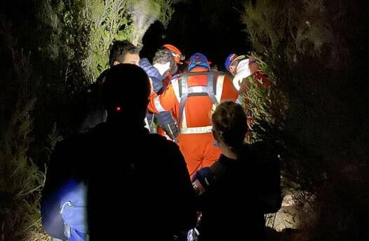 RESCUE: Emergency Service crews assisted with a late night rescue on Saturday. Picture: HORSHAM SES