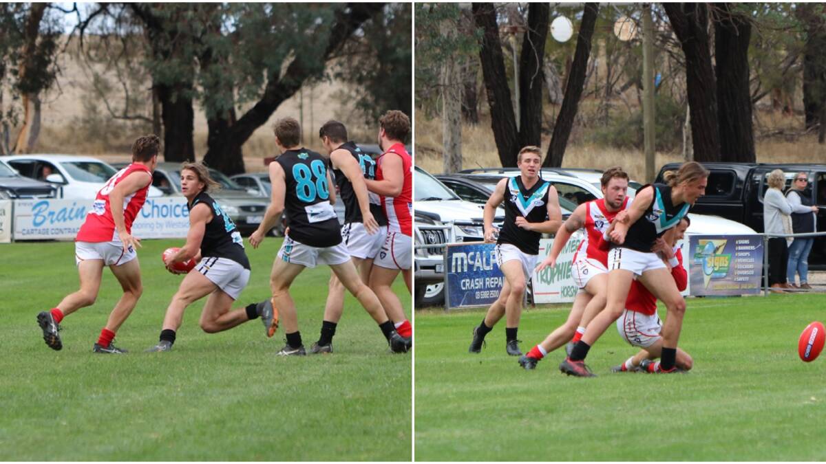 THEY'RE IN: Swifts' Jakob Salmi and Jaxon Healy are named in the Horsham District 2019 interleague team. Pictures: TRISH RALPH