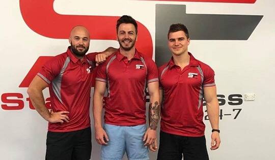 REMAINING OPTIMISTIC: Jesse Sypott, Harley Tempest and Josh Driscoll are looking forward to welcoming back members when the gym reopens. Picture: CONTRIBUTED