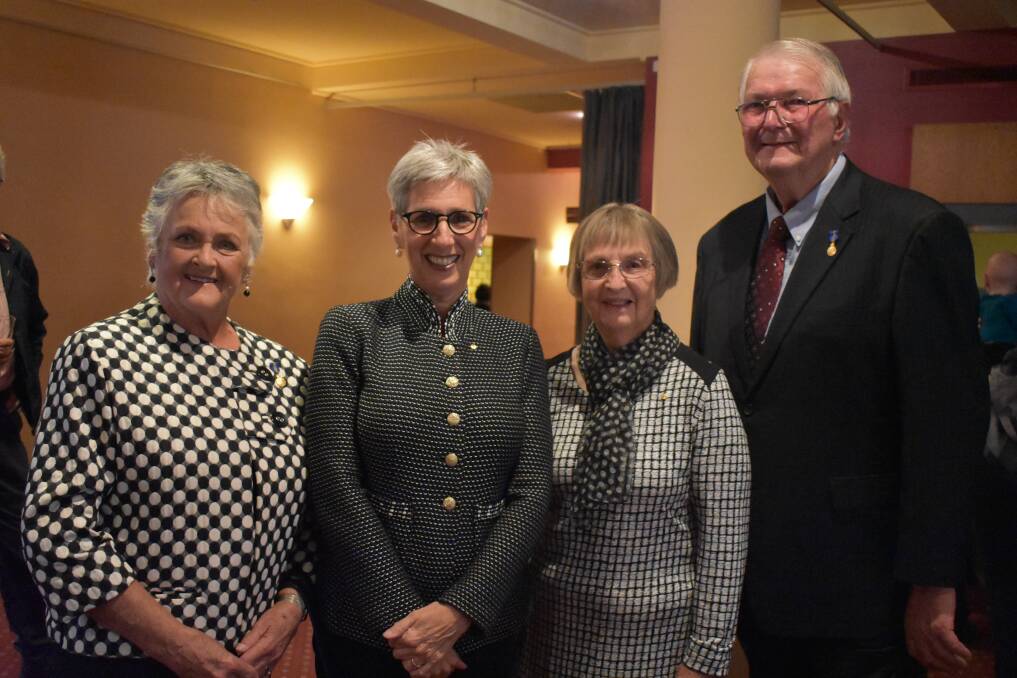 VISIT: Stawell's Meg Blake, Margaret Taylor and Ian Taylor were all recipients of Medals of the Order of Australia in 2019 with the Victorian Governor Linda Dessau AC.