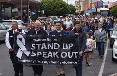 WALKING FOR A CAUSE: Stawell residents participated in a walk which was known as the white ribbon walk in 2018. Picture: CONTRIBUTED