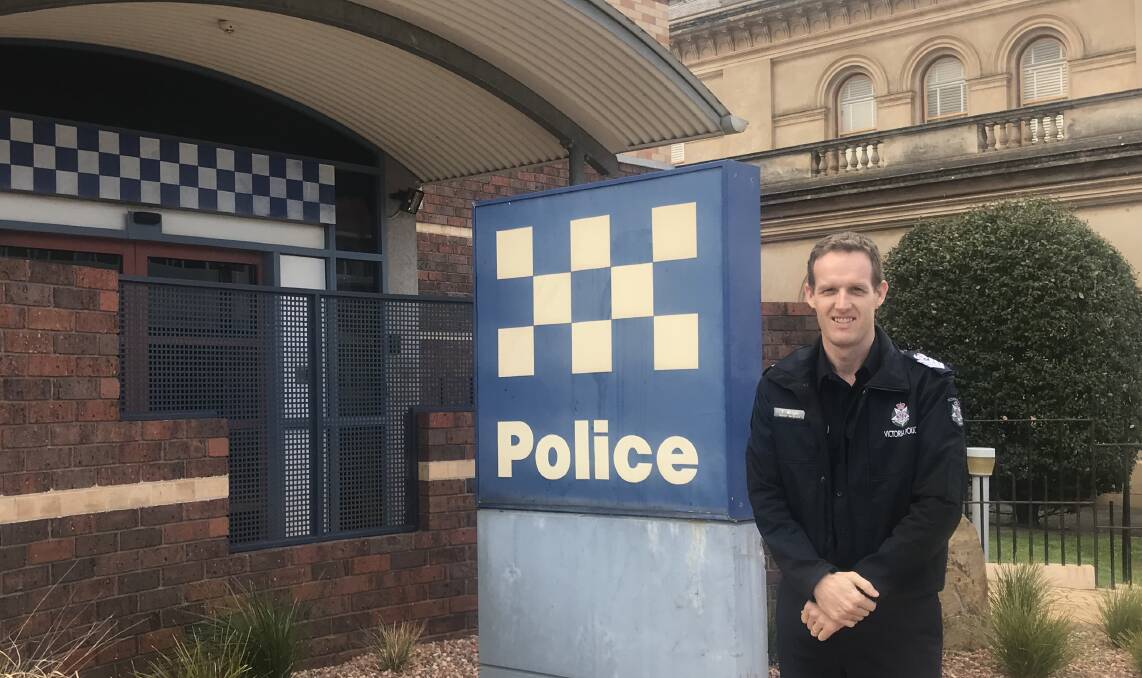 ACCESSIBILITY: Senior Sergeant Tevis Wright is looking forward to meeting the community in his new role as Station Commander in Stawell. Picture: CASSANDRA LANGLEY