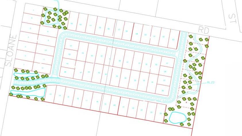 POTENTIAL: A concept drawing of what the land could look like after it is developed into residential blocks. Image: NORTHERN GRAMPIANS SHIRE COUNCIL.
