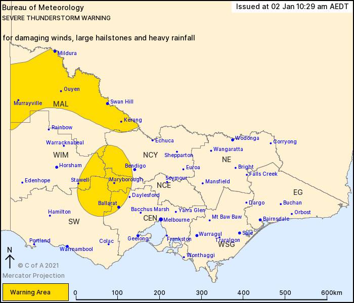 Storm warning issued for parts of western Victoria