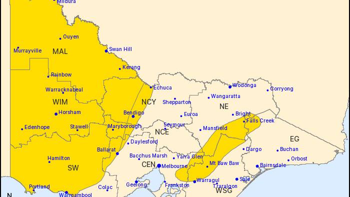 Storm warning issued for parts of western Victoria