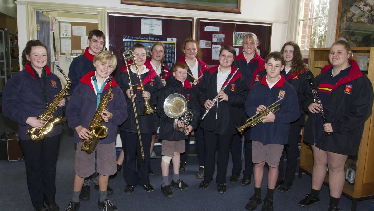 Students ready to enterain at the Winter concert. Picture: PETER PICKERING