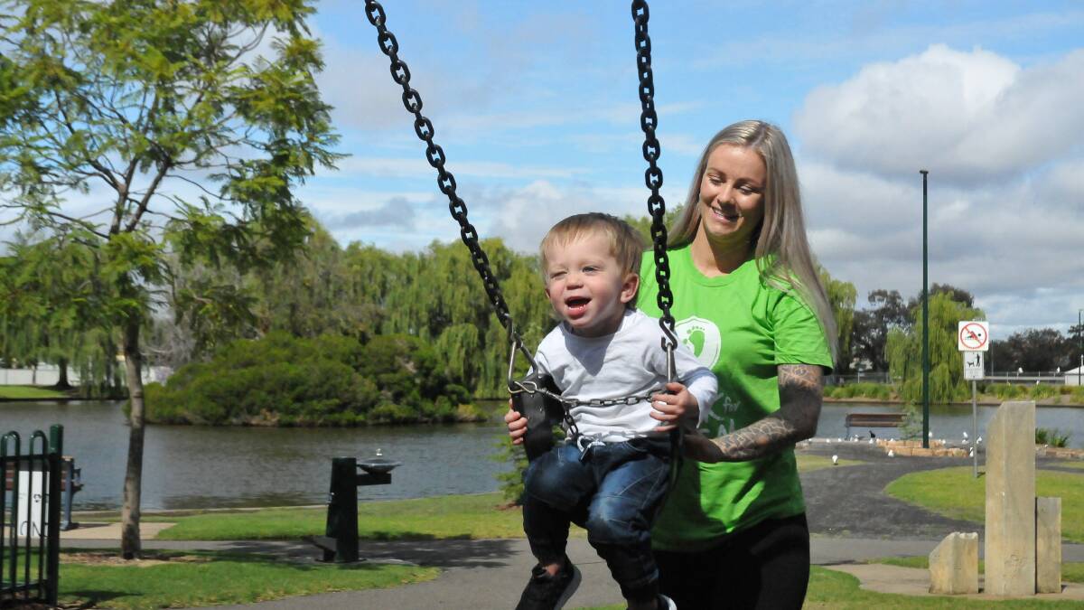 SUPPORT: Natalie Marshall and son Levi, have invited the Stawell community to walk together to raise awareness for Autism. Picture: CASSANDRA LANGLEY