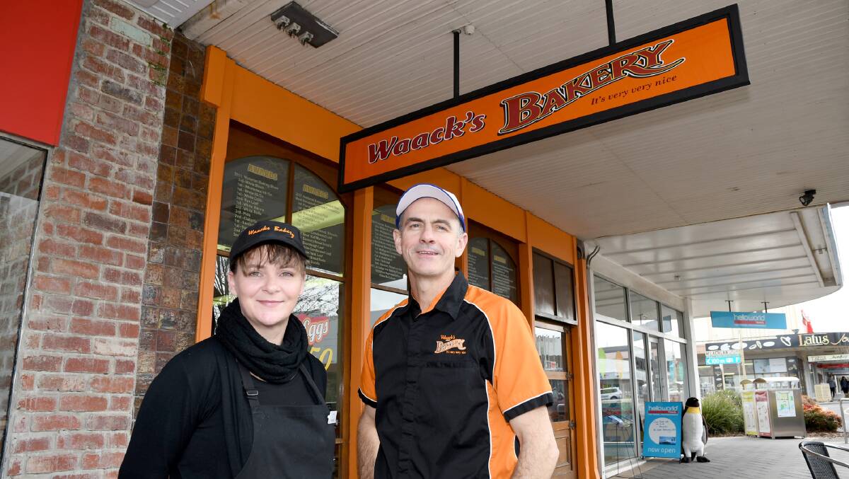 NEW VENTURE: Waack's Bakery manager Jaye Rogers and owner Rob Klein at the new Horsham store formerly known as The Oven Door bakery. Picture: SAMANTHA CAMARRI
