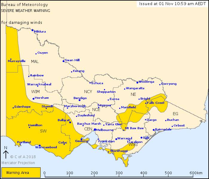 Heads up, severe weather issued for the Wimmera